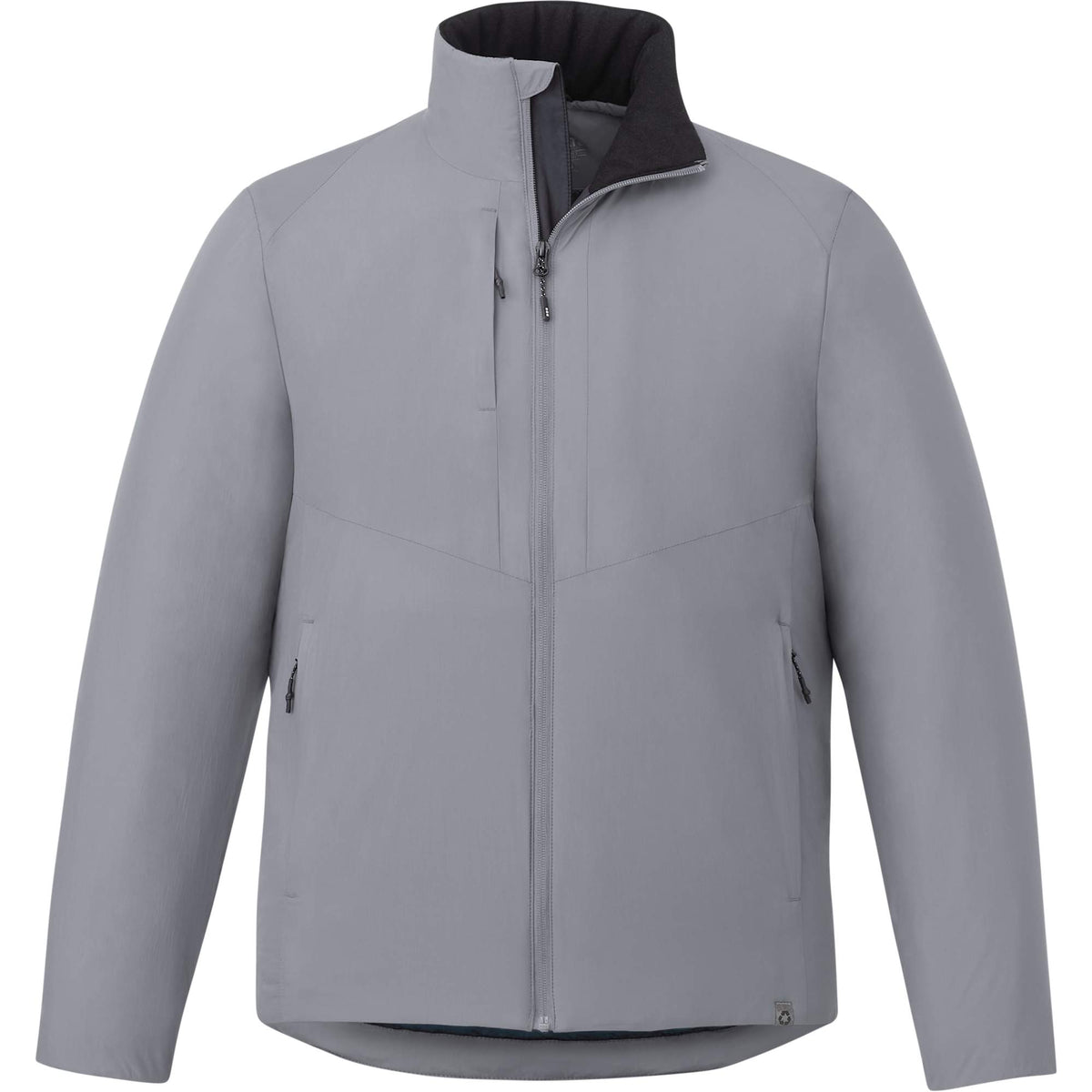 Kyes Packable Insulated Jacket in Recycled Nylon for Men Transfer - Steel Grey - Front
