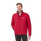 Kyes Packable Insulated Jacket in Recycled Nylon for Men Transfer - Vintage Red - Front On Model 2