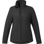 Kyes Packable Insulated Jacket in Recycled Nylon for Women Embroidery - Black - Front