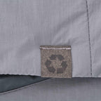 Kyes Packable Insulated Jacket in Recycled Nylon for Women Embroidery - Steel Grey - Ecologo
