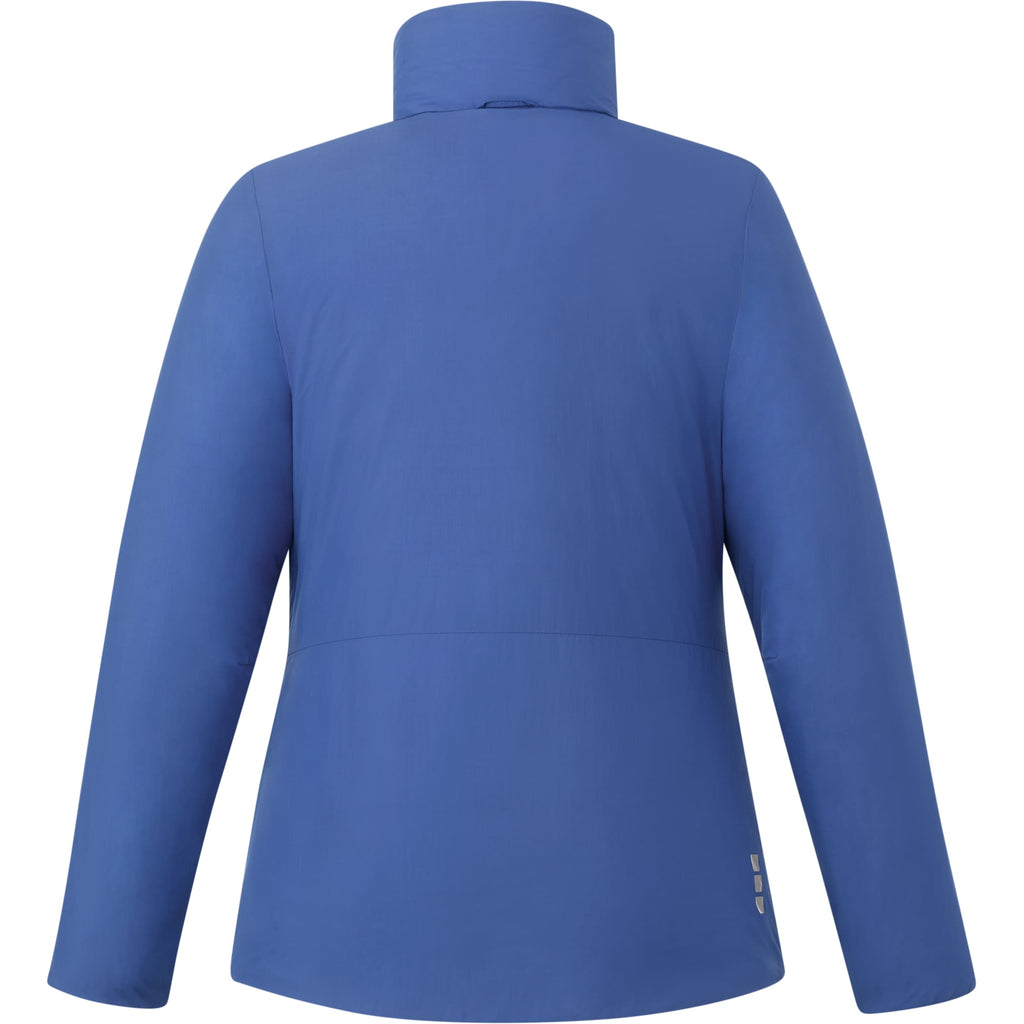 Kyes Packable Insulated Jacket in Recycled Nylon for Women Transfer - Metro Blue - Back
