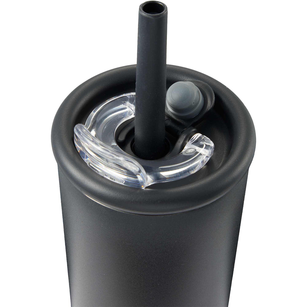 Kyser Tumbler with Straw and Dual Lid, 20 oz Full Color - Black - Detail 2