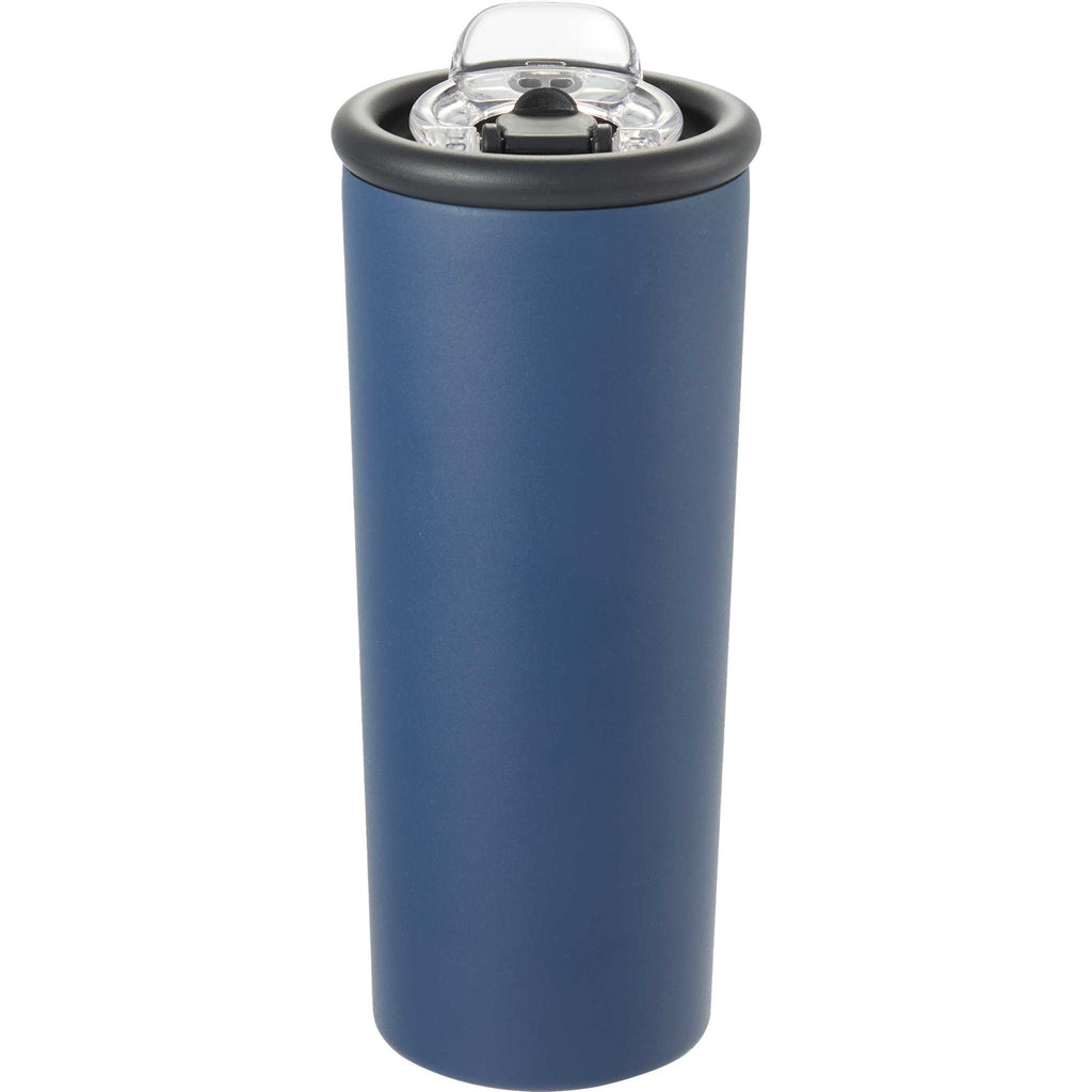 Kyser Tumbler with Straw and Dual Lid, 20 oz Full Color - Navy - Back