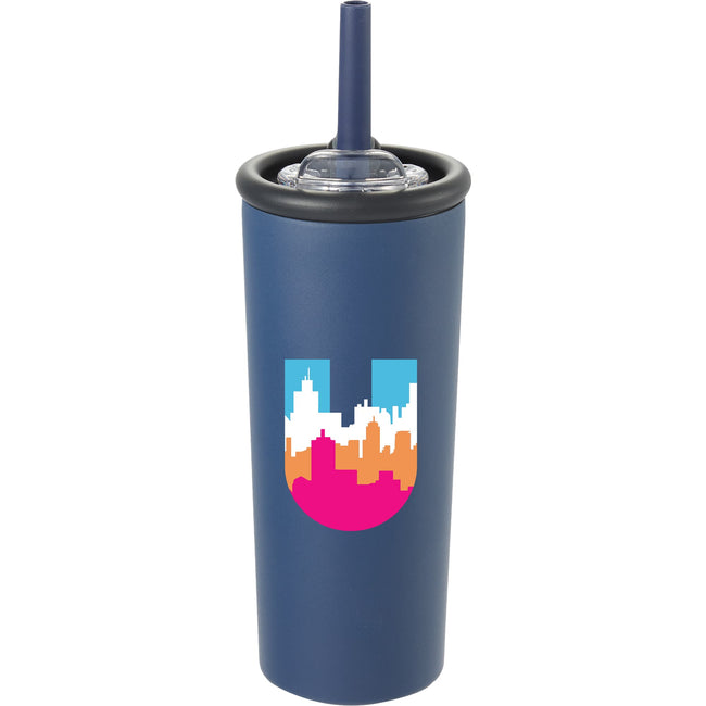 Kyser Tumbler with Straw and Dual Lid, 20 oz Full Color