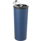 Kyser Tumbler with Straw and Dual Lid, 20 oz Full Color - Navy - Right Angle