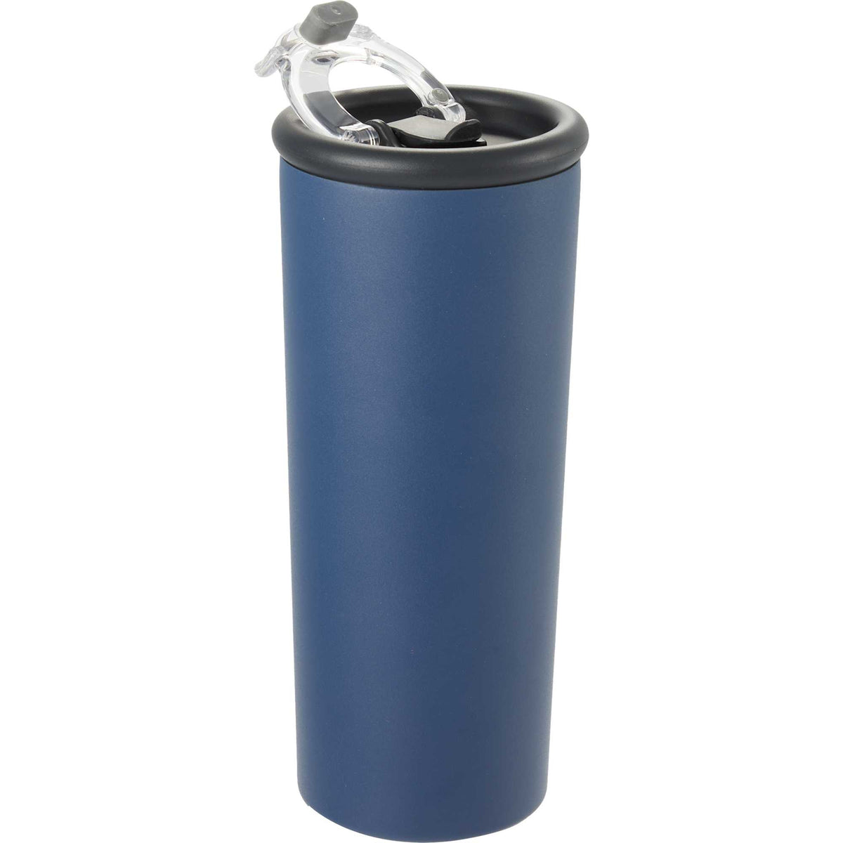 Kyser Tumbler with Straw and Dual Lid, 20 oz Full Color - Navy - Right Angle