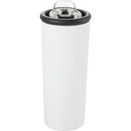 Kyser Tumbler with Straw and Dual Lid, 20 oz Full Color - White - Back