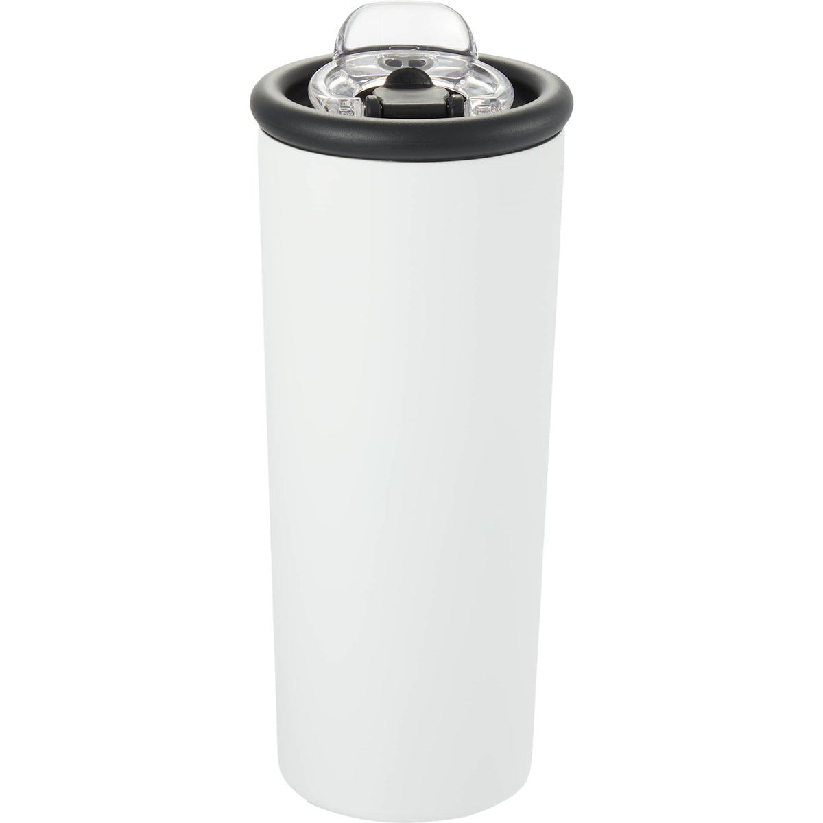 Kyser Tumbler with Straw and Dual Lid, 20 oz Full Color - White - Back