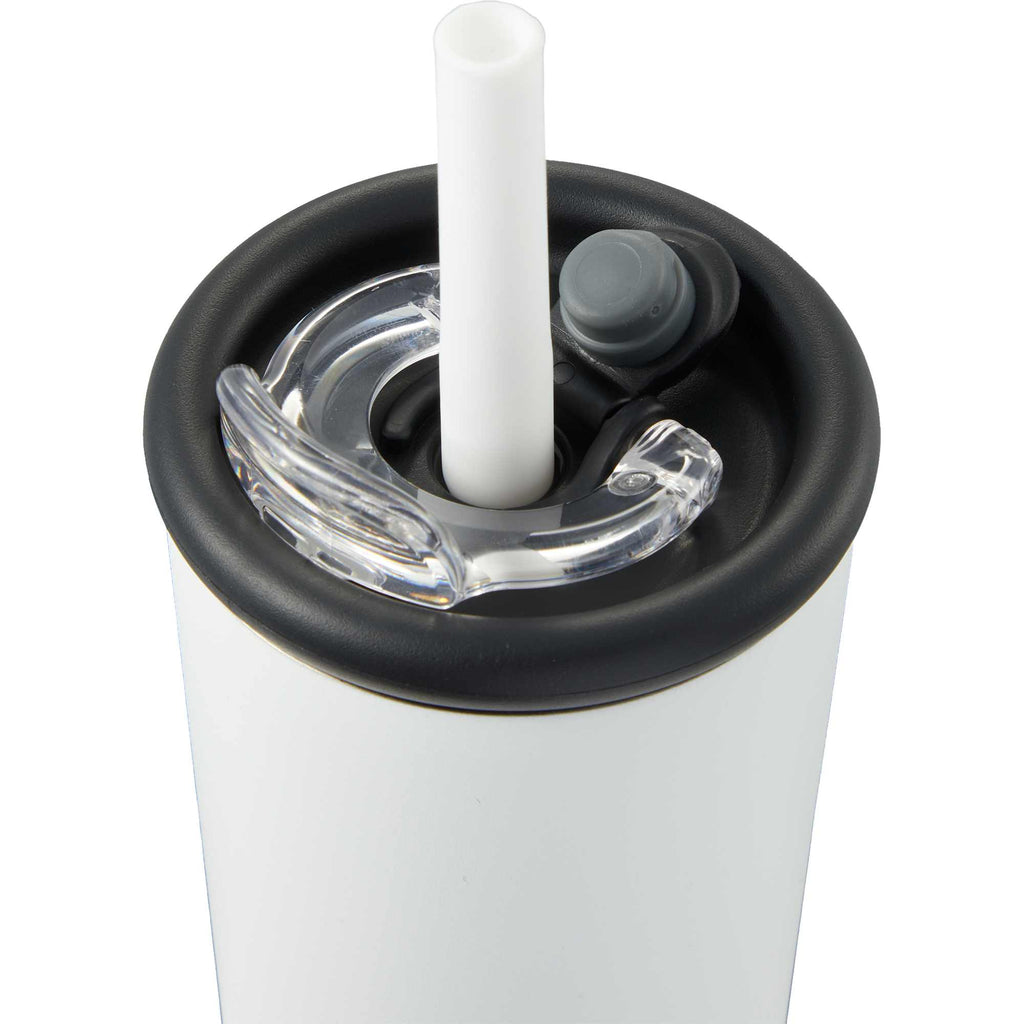 Kyser Tumbler with Straw and Dual Lid, 20 oz Full Color - White - Detail 2