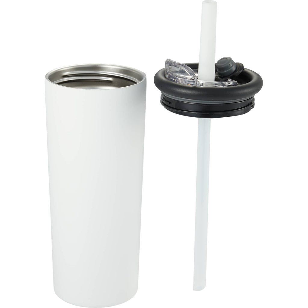 Kyser Tumbler with Straw and Dual Lid, 20 oz Full Color - White - Detail