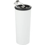 Kyser Tumbler with Straw and Dual Lid, 20 oz Full Color - White - Right Angle