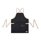 La Cuisine Cotton Prep Apron with Cross-Back Straps - Black - View 1