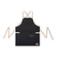 La Cuisine Cotton Prep Apron with Cross-Back Straps Embroidery - Black - View 1