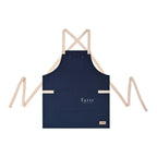 La Cuisine Cotton Prep Apron with Cross-Back Straps - Navy - View 1