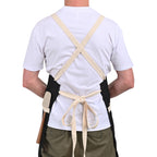 La Cuisine Cotton Prep Apron with Cross-Back Straps Transfer - Black - View 5