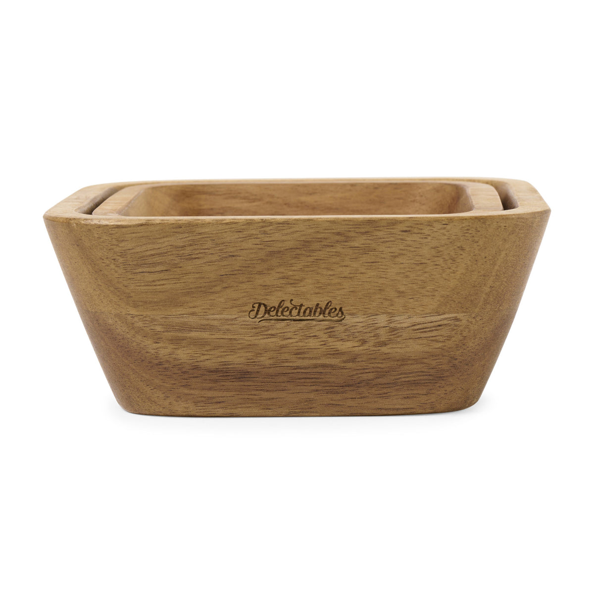 La Cuisine Nesting Snack Bowl Set in Acacia Laser Engraving - Wood - View 2
