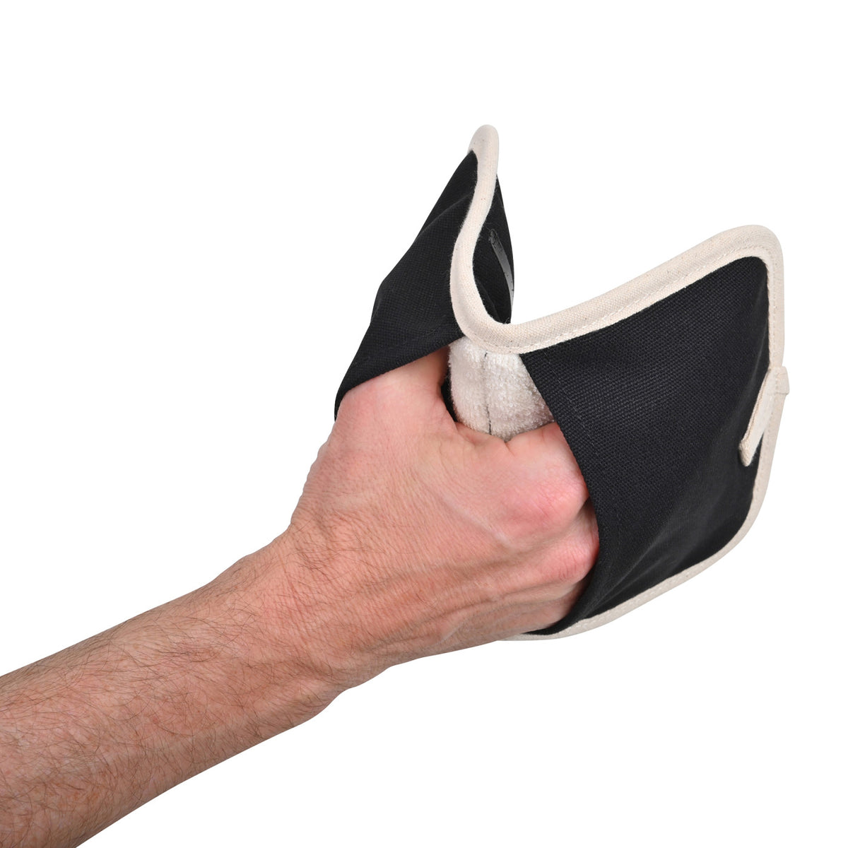 La Cuisine Potholder Set of Two with Silicone Grip - Black - View 3