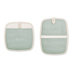 La Cuisine Potholder Set of Two with Silicone Grip - Grey - View 1