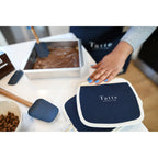 La Cuisine Potholder Set of Two with Silicone Grip - Navy - View 3