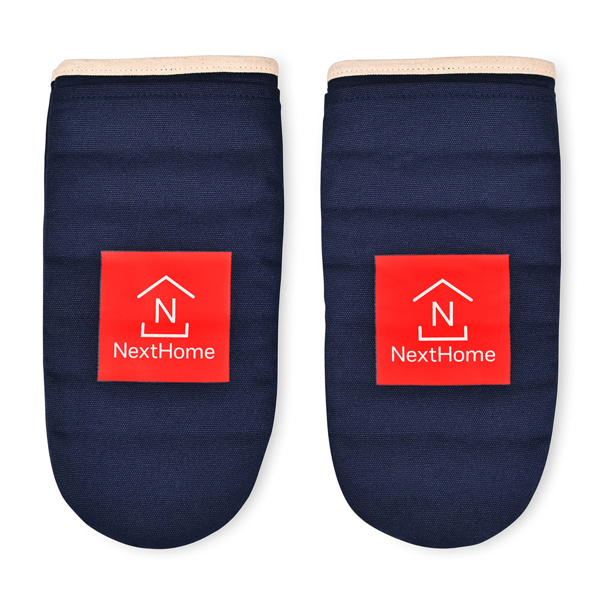 La Cuisine Recycled Cotton Oven Mitt Set - Navy - View 1