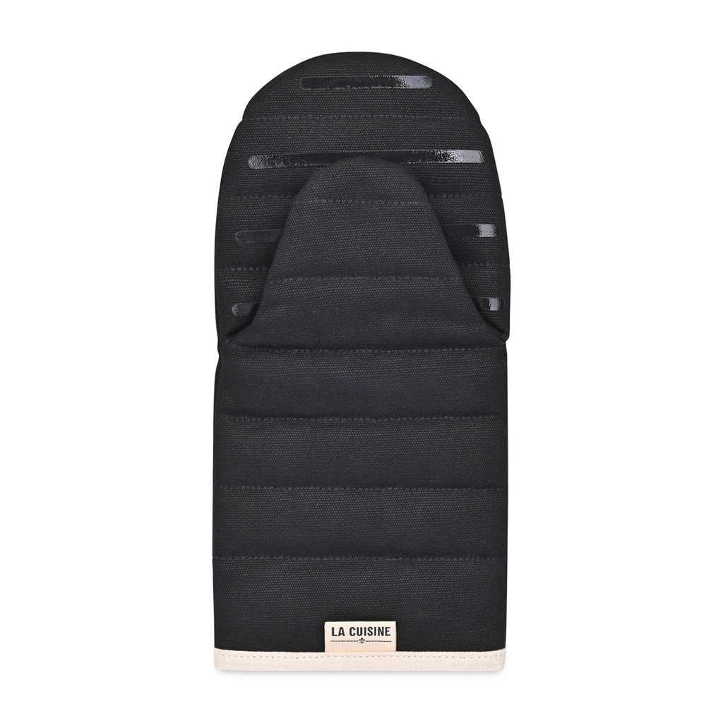 La Cuisine Recycled Cotton Oven Mitt Transfer - Black - View 3