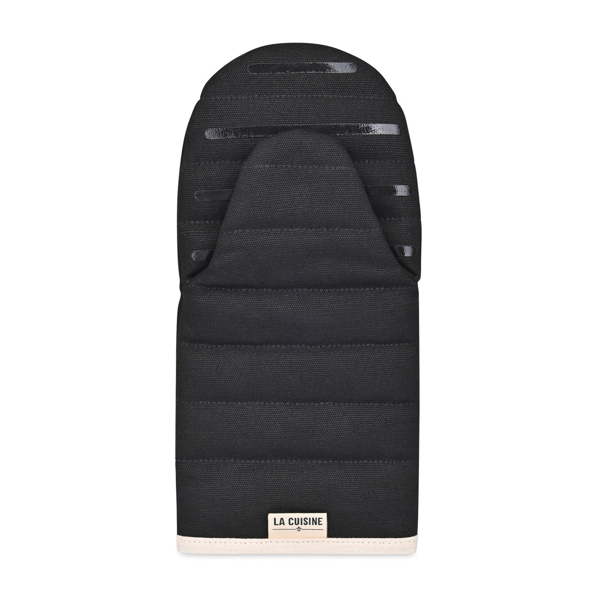 La Cuisine Recycled Cotton Oven Mitt Transfer - Black - View 3