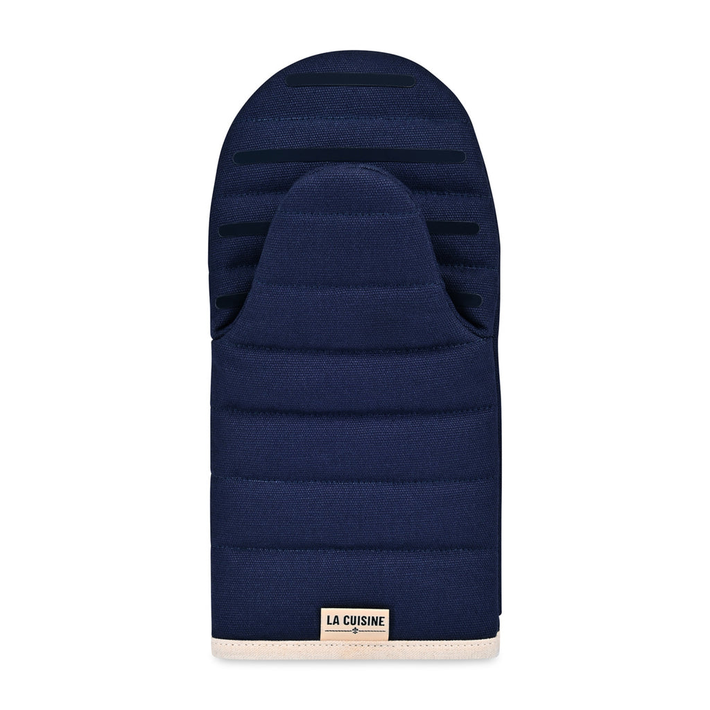 La Cuisine Recycled Cotton Oven Mitt Transfer - Navy - View 2