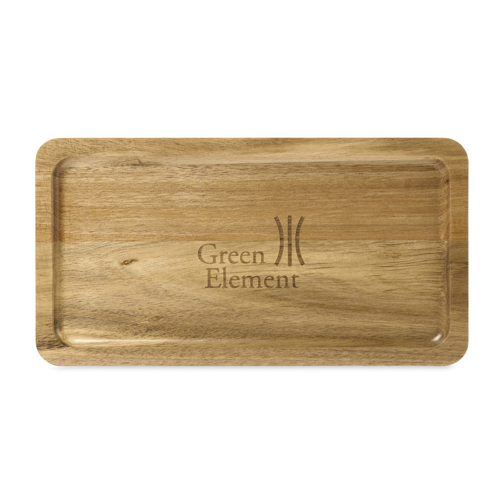 La Cuisine Two Tier Serving Tray in Acacia Laser Engraving - Wood - View 5