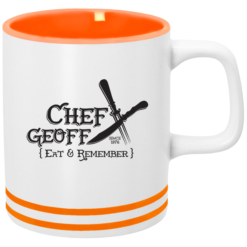 Lacrosse Ceramic Mug, 10 oz - Orange - Ceramic