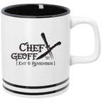 Lacrosse Ceramic Mug, 10 oz - White With Black - Ceramic
