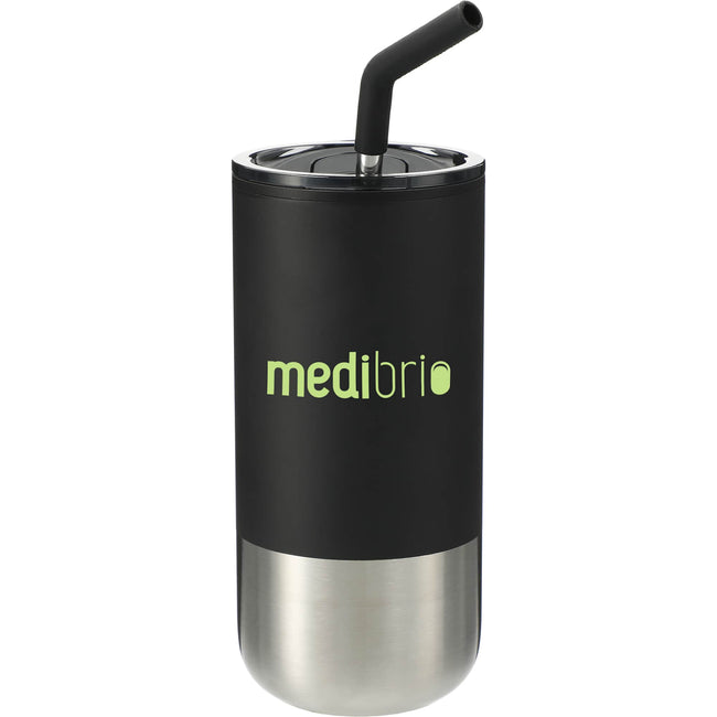Lagom Insulated Tumbler with Steel Straw, 16 oz