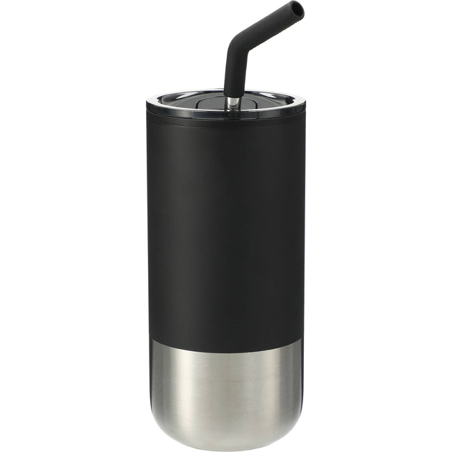 Lagom Insulated Tumbler with Steel Straw, 16 oz Laser Engraving