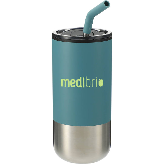 Lagom Insulated Tumbler with Steel Straw, 16 oz