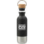 Lagom Stainless Steel Bottle with Cork Lid, 27 oz - Black - Front