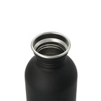 Lagom Stainless Steel Bottle with Cork Lid, 27 oz - Black - Left Angle 2