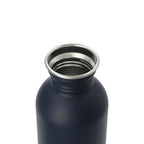 Lagom Stainless Steel Bottle with Cork Lid, 27 oz - Navy - Left Angle 2