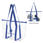 Laguna Beach Tote Bag, Clear - Clear - Silk Screen