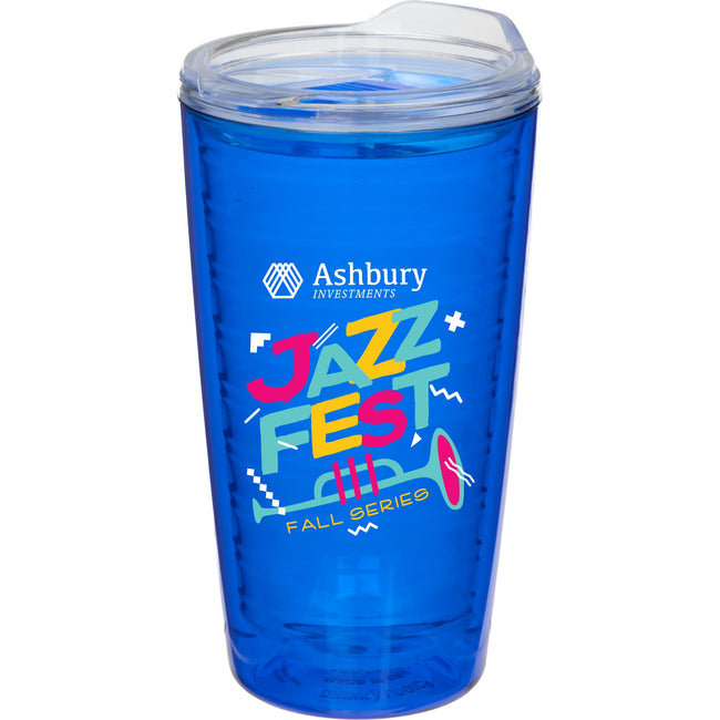 Lakeside Tritan Tumbler with Slide Lid, 16 oz Full Color