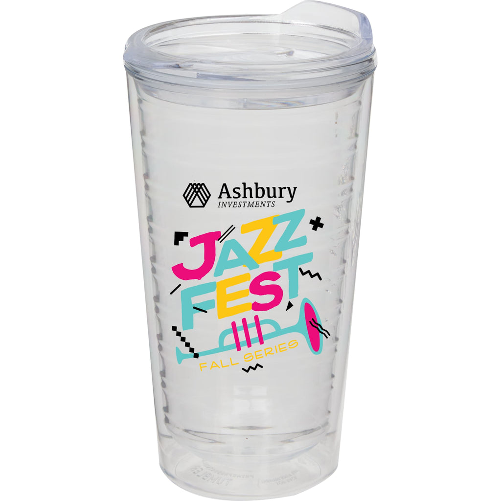 Lakeside Tritan Tumbler with Slide Lid, 16 oz Full Color - Clear - Front