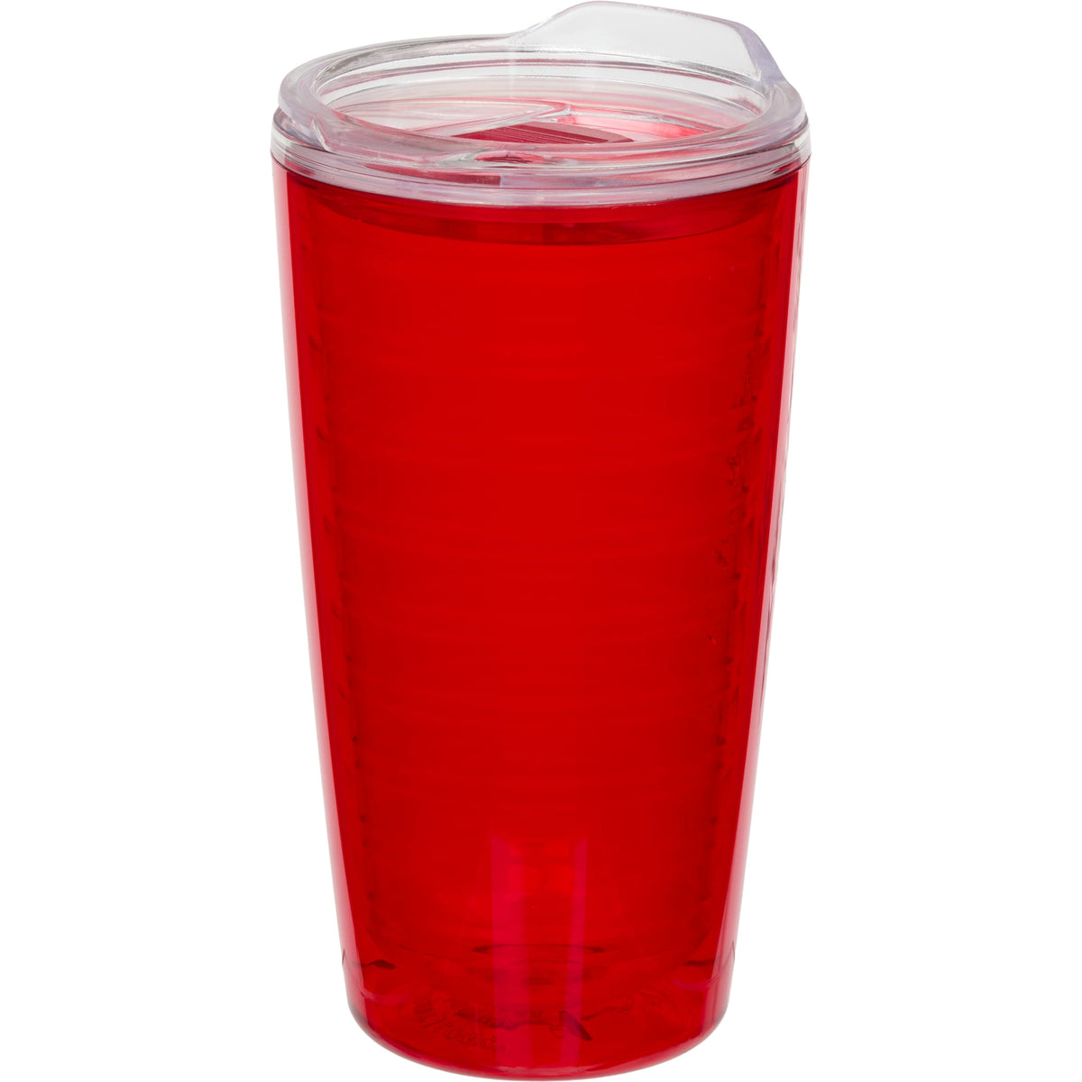 Lakeside Tritan Tumbler with Slide Lid, 16 oz Full Color - Red - Front