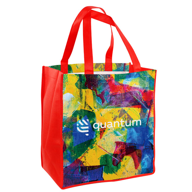 Laminated Non-Woven Grocery Bag, 13 x 15 Inches