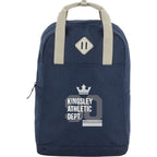 Lanier Color Block Laptop Backpack, 15 Inch Embroidery - Navy - Front