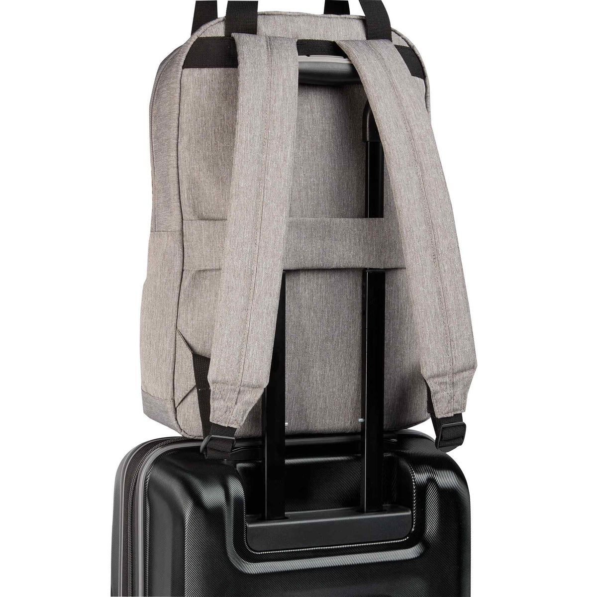 Lanier Color Block Laptop Backpack, 15 Inch - Gray - Trolley