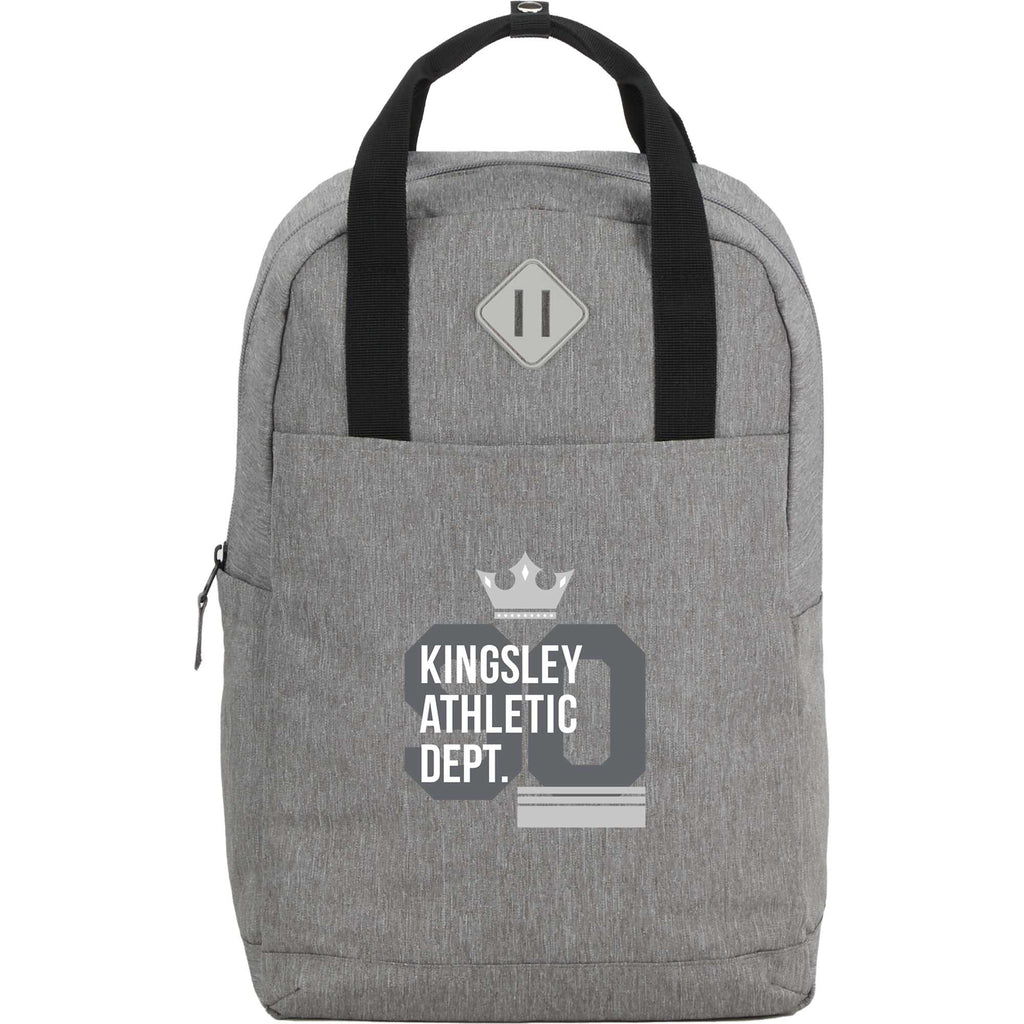 Lanier Color Block Laptop Backpack, 15 Inch Transfer - Gray - Front
