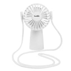 Lanyard Fan in Recycled ABS - White - Pad Print