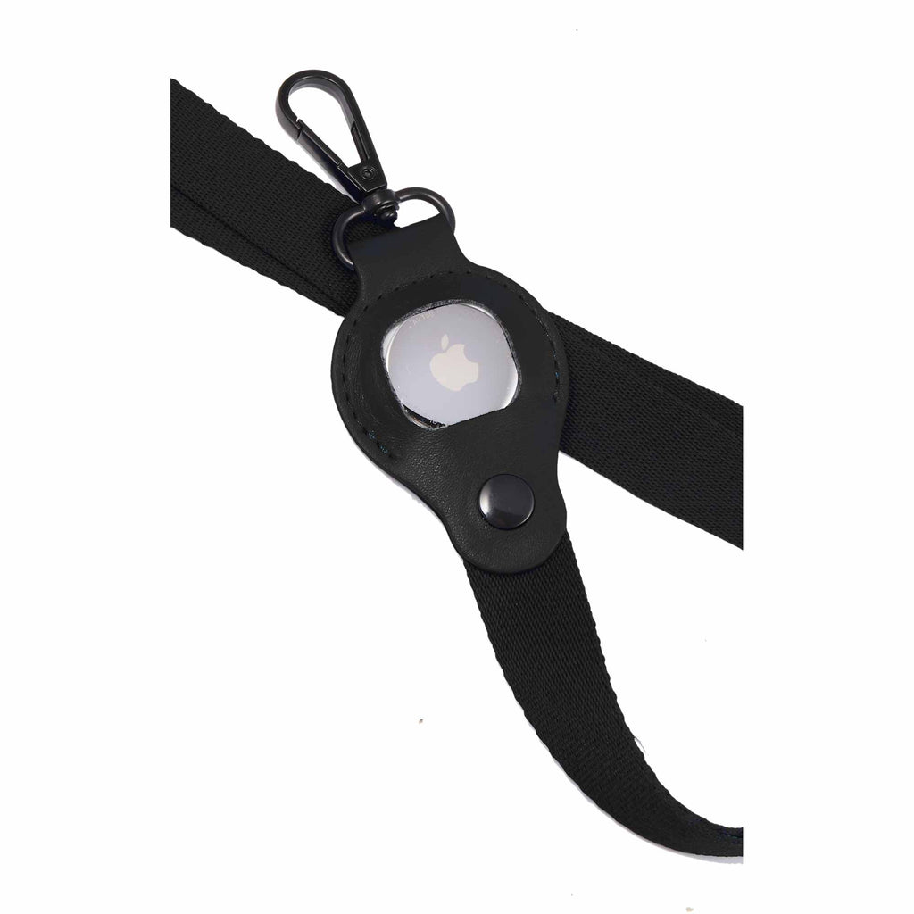 Lanyard with AirTag Pocket in Recycled PET - Black - Detail 3