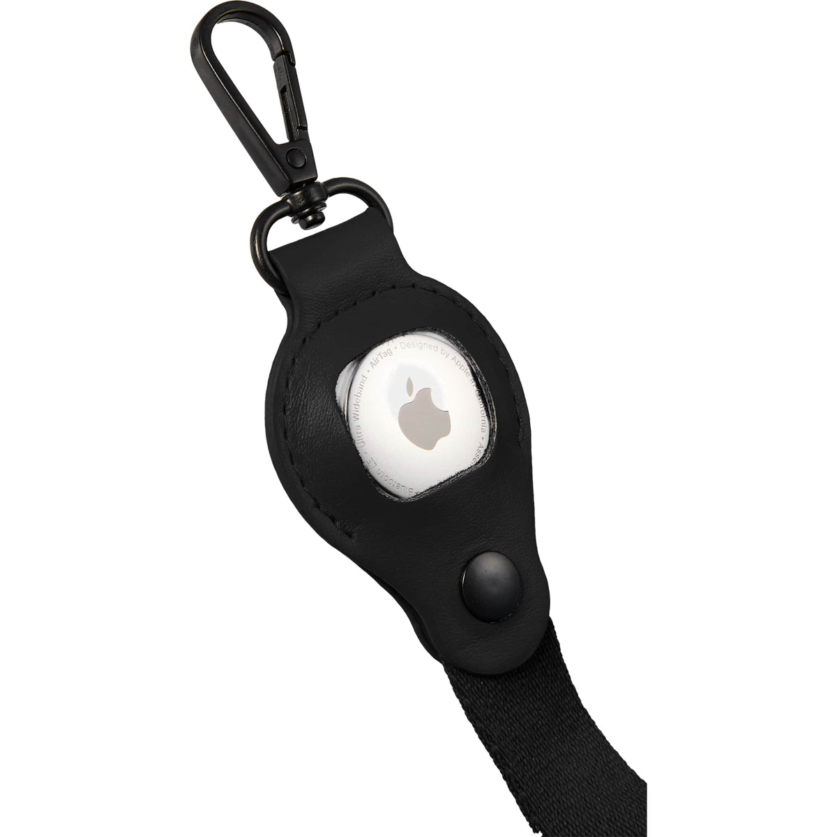 Lanyard with AirTag Pocket in Recycled PET - Black - Detail Airtag
