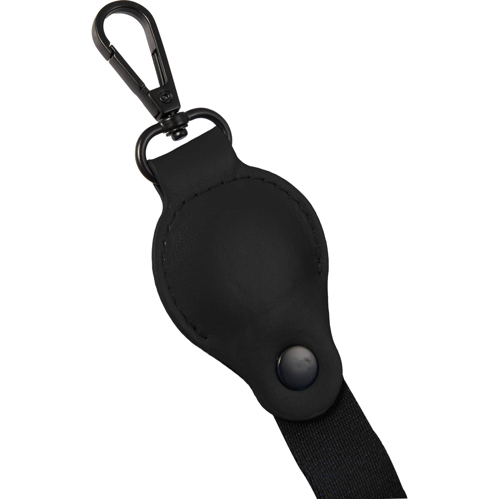 Lanyard with AirTag Pocket in Recycled PET - Black - Detail Back