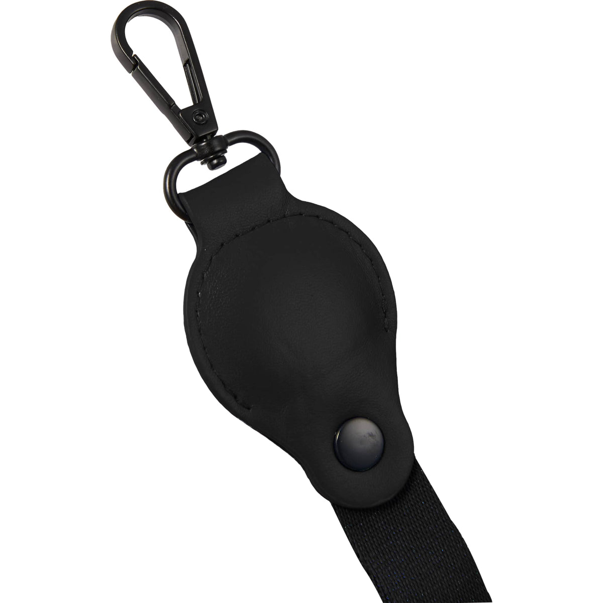 Lanyard with AirTag Pocket in Recycled PET - Black - Detail Back