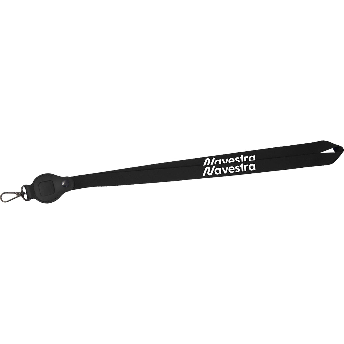 Lanyard with AirTag Pocket in Recycled PET - Black - Front